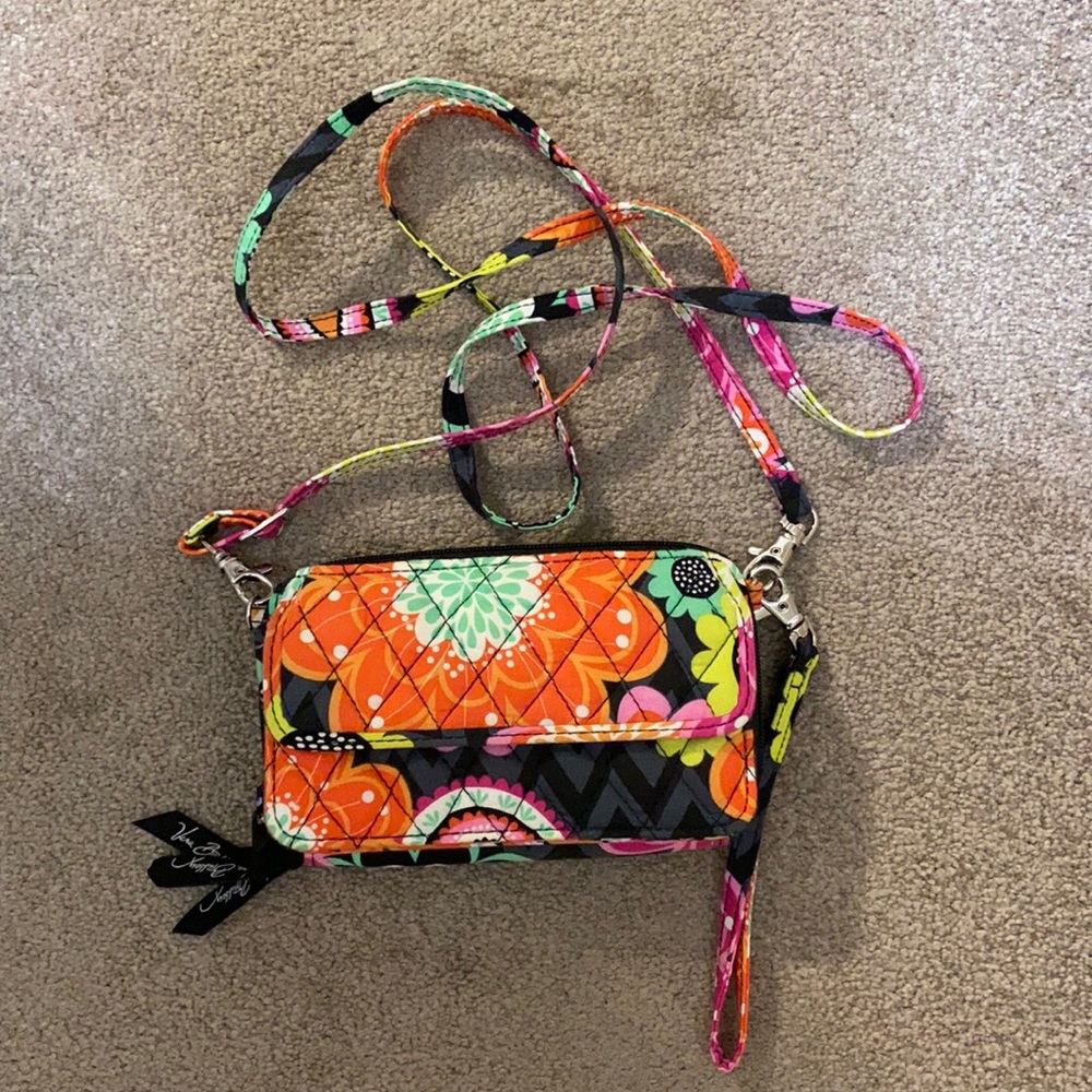 Vera Bradley wallet with carrying strap